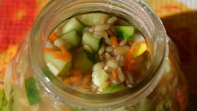 Dressing for pickle for the winter from fresh cucumbers