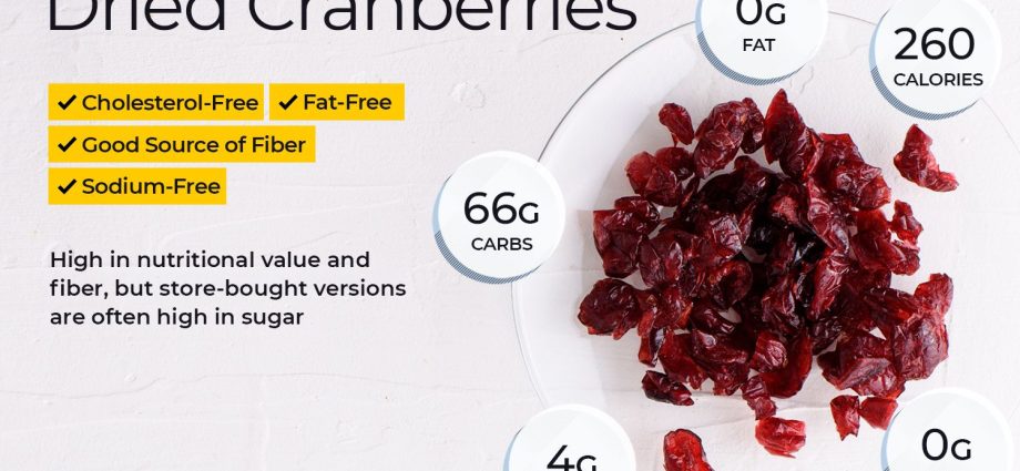 Dried and dried cranberries: recipes, calories