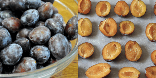 Dried plums at home