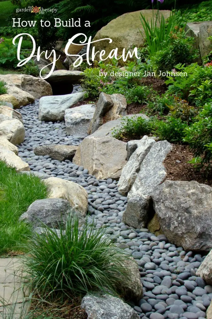 Dry stream in the country of stones and flowers: step-by-step instructions for do-it-yourself work + photos of the most spectacular streams