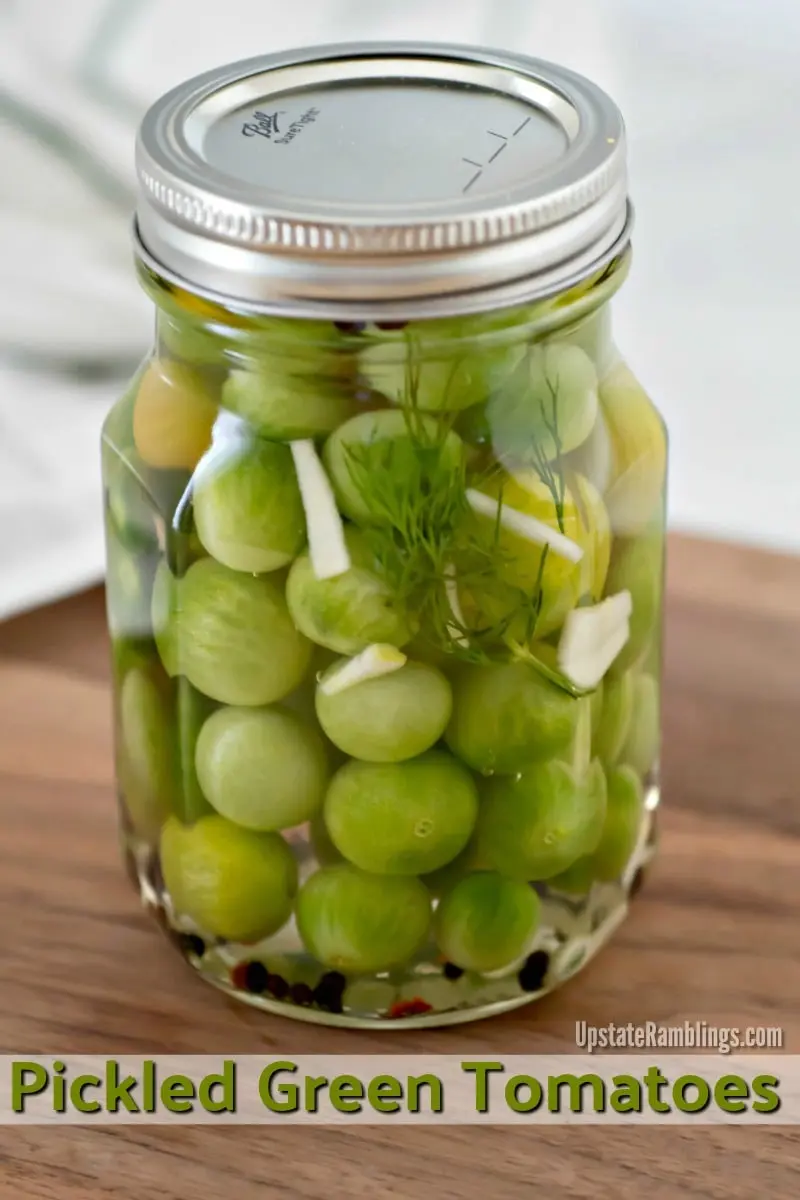 Easy recipe for small green pickled tomatoes