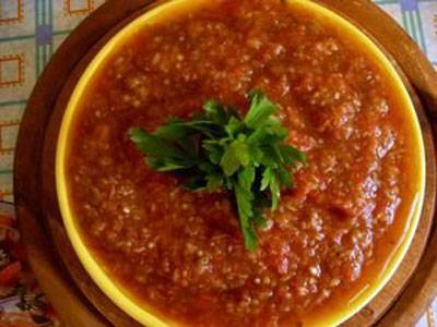 Eggplant and tomato caviar 