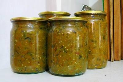 Eggplant caviar for the winter without sterilization 