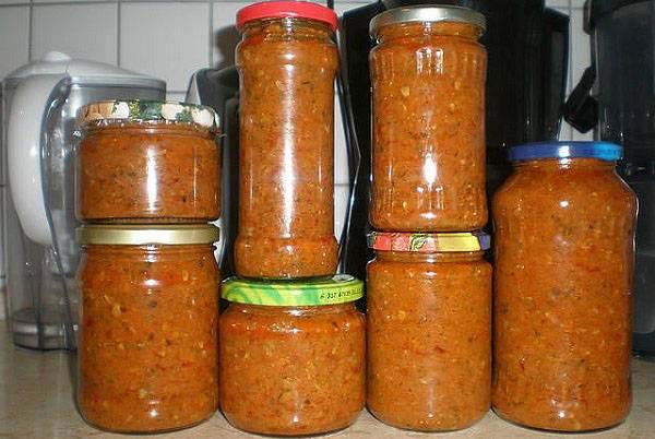 Eggplant caviar through a meat grinder