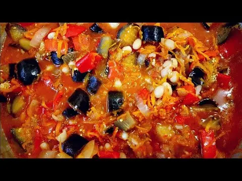 Eggplant with beans for the winter: the best cooking recipes, video