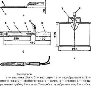 Electric knife for printing honeycombs