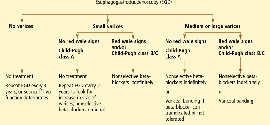 Esophageal varices &#8211; treatment, prevention