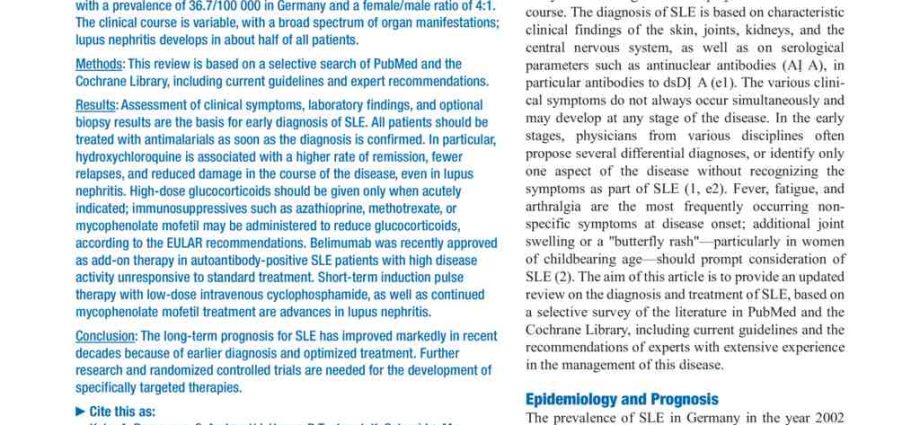 Experts: Patients with systemic lupus require comprehensive care