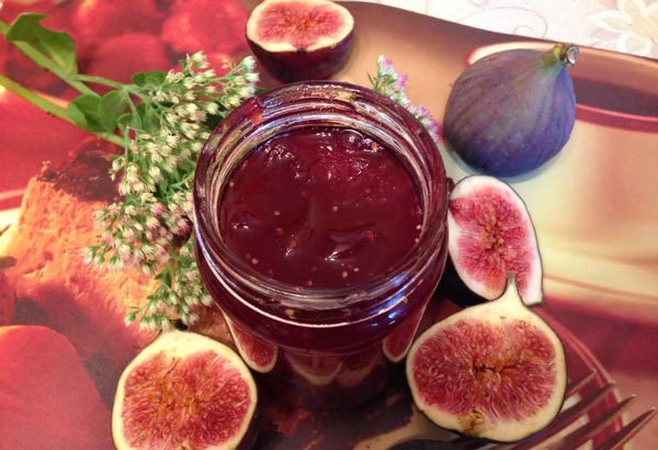 Fig jam: Armenian recipe and fig delicacy boiled with nuts, plums, lemons, oranges