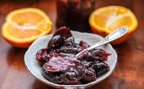 Fig jam: Armenian recipe and fig delicacy boiled with nuts, plums, lemons, oranges