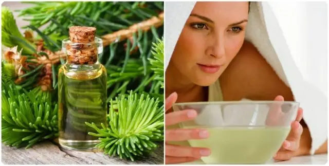 Fir oil for the common cold, cough, colds, SARS: baths, inhalations