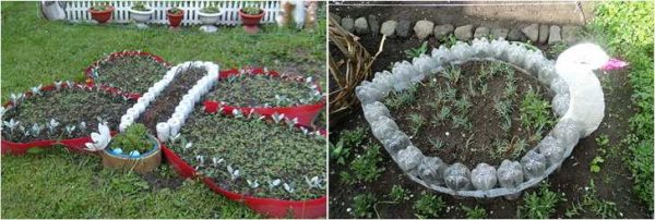 Flowerbeds from plastic bottles: how to do it yourself