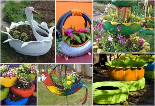 Flowerbeds from tires with their own hands: the original decoration of the garden