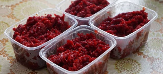 Freezing beets for borscht for the winter