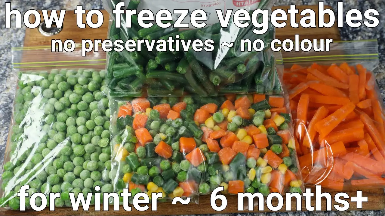 Freezing greens for the winter at home 