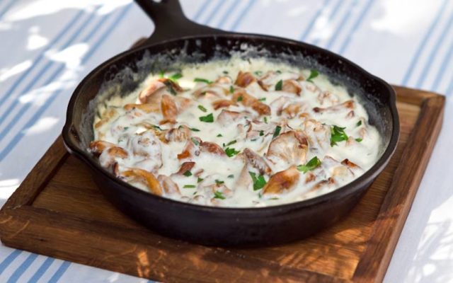 Fried chanterelles in sour cream with onions: how to cook, recipes