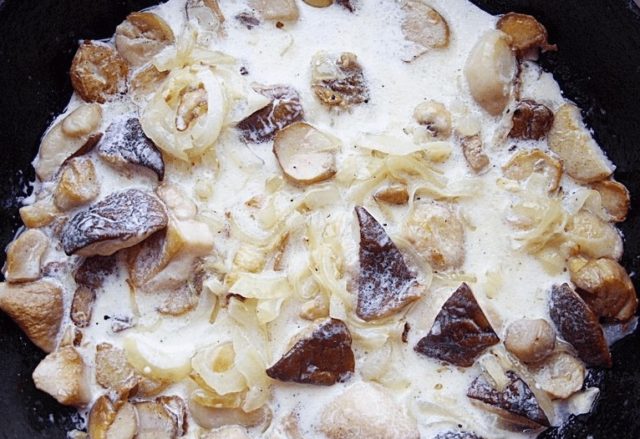 Fried porcini mushrooms in a pan: delicious cooking recipes