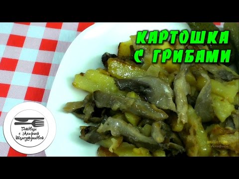 Fried potatoes with oyster mushrooms in a pan: cooking recipes