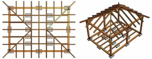 Gazebo with a hipped roof: photo + drawings