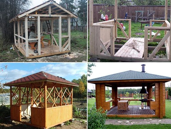 Gazebos for summer cottages: unusual design ideas for wooden garden structures and summer options with a barbecue