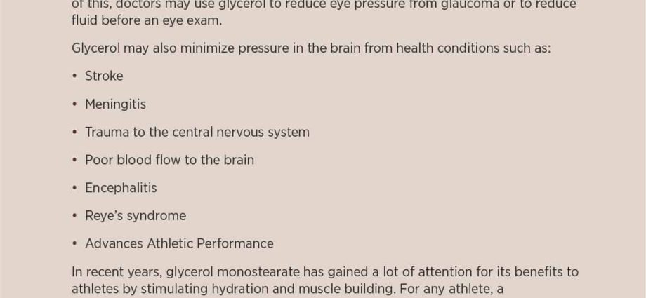 Glycerol &#8211; properties, use, side effects, precautions