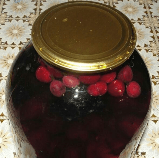 Gooseberry compote: black, red, with orange, mint, Mojito