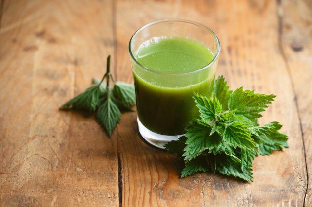 Green smoothie with nettle