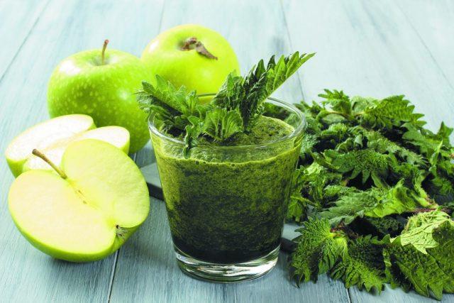 Green smoothie with nettle