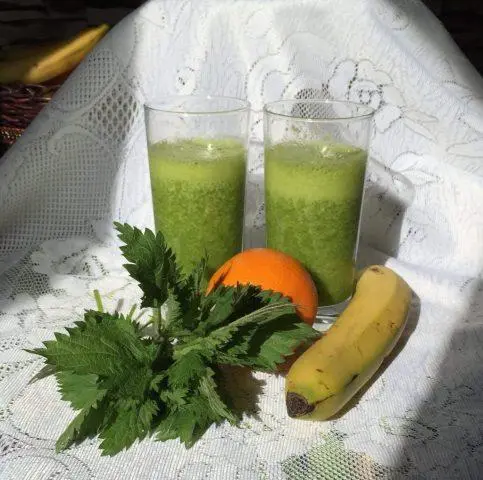 Green smoothie with nettle