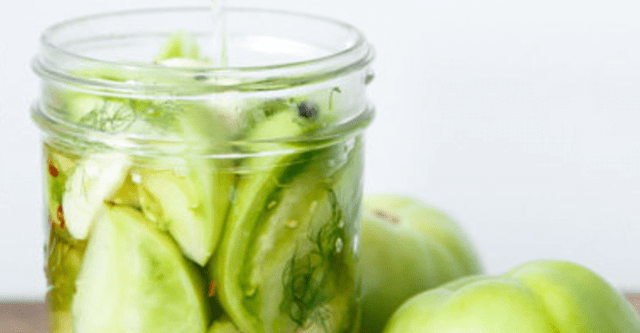 Green tomatoes for the winter slices &#8220;Lick your fingers&#8221;