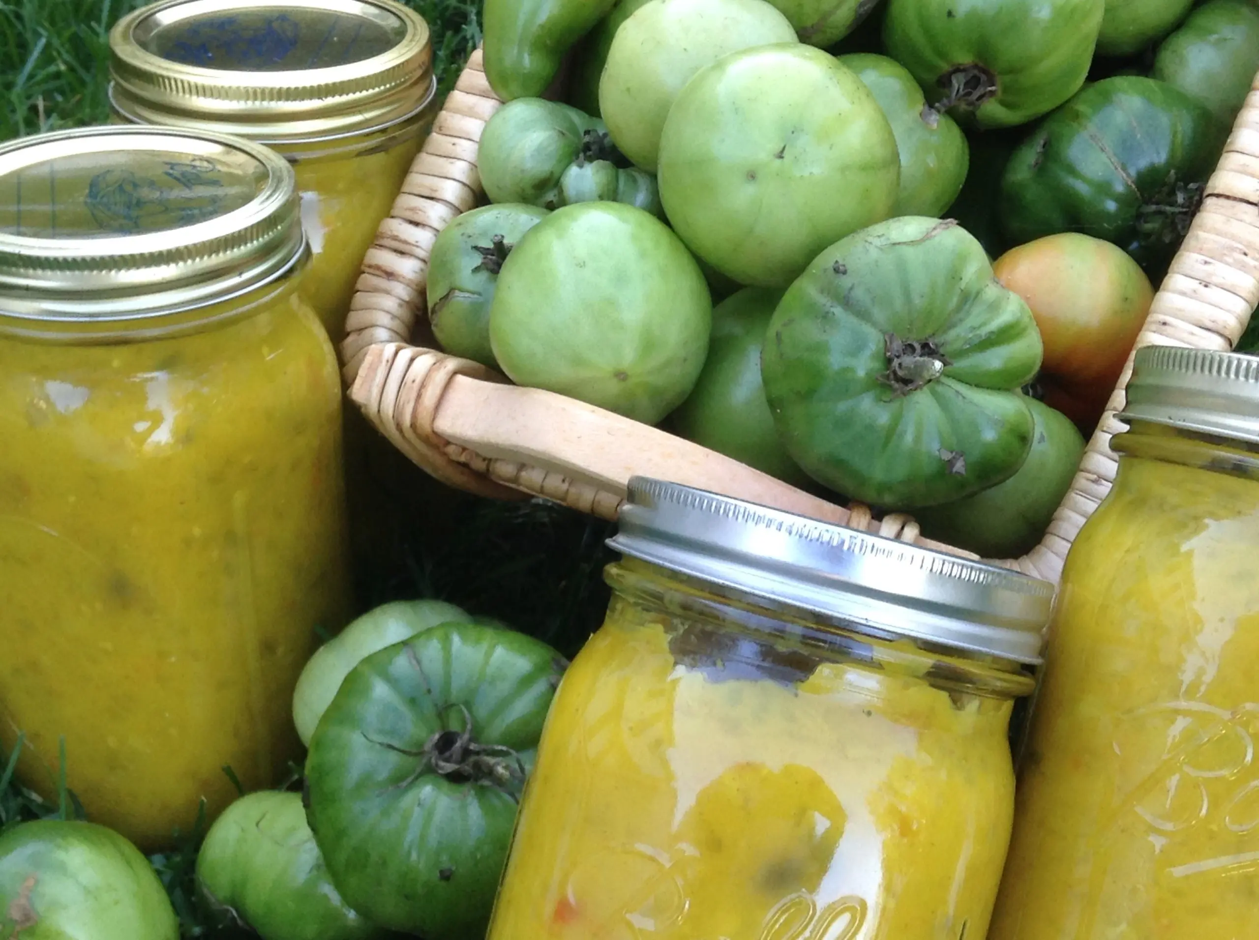 Green tomatoes with mustard for the winter