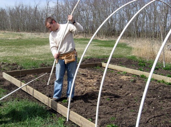 Greenhouse Accordion with covering material: description