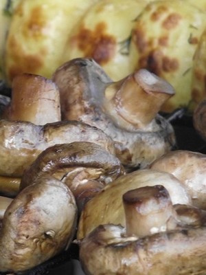 Grilled champignons