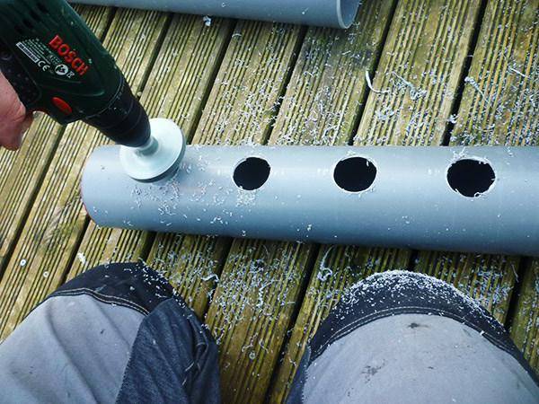 Growing strawberries in PVC pipes horizontally