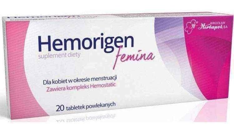 Hemorigen &#8211; action and dosage of the Femina supplement