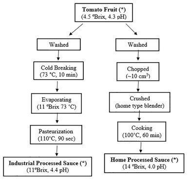 Homa processing of tomatoes