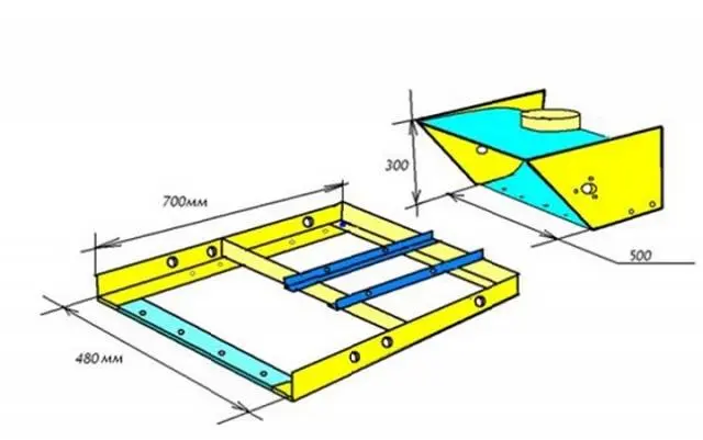 Homemade electric snow blower + blueprints, video