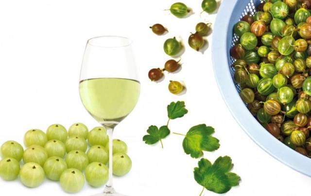 Homemade gooseberry wine 