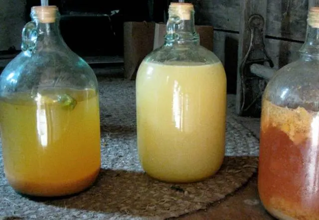 Homemade gooseberry wine 