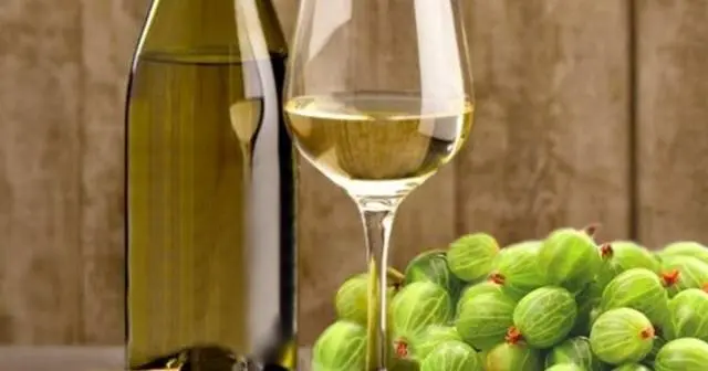 Homemade gooseberry wine 