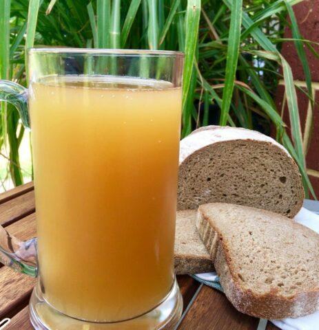 Homemade kvass with horseradish