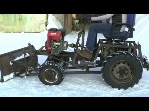 Homemade mini tractors for the household 