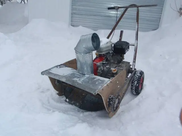 Homemade snow blower