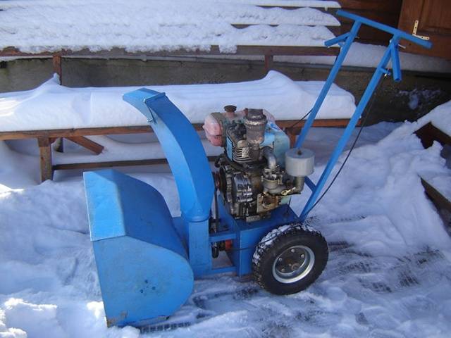 Homemade snow blower