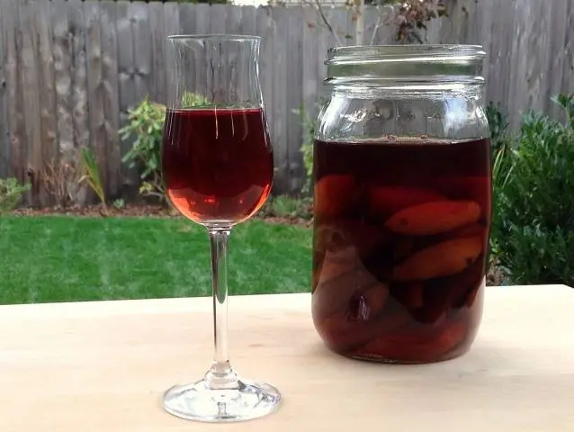 Homemade wine from sour compote 