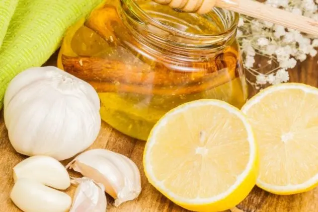 Honey, lemon, garlic: recipes, proportions