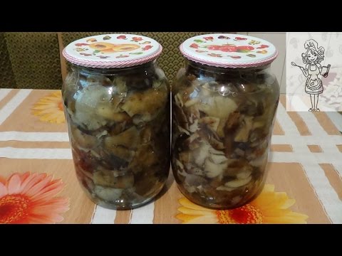 Honey mushrooms marinated for the winter with different types of vinegar