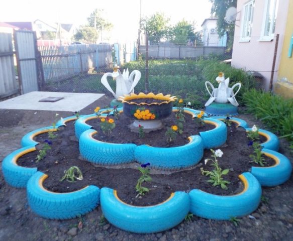 How And How To Paint Tires For A Flower Bed Interesting Design Ideas   How And How To Paint Tires For A Flower Bed Interesting Design Ideas Photos 9 