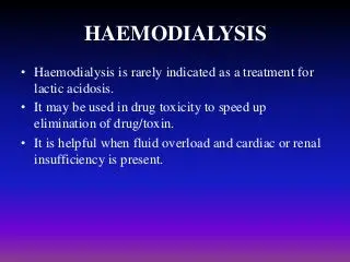 How is lactic acidosis treated?