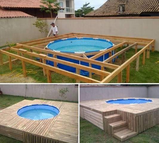 How to arrange a frame pool in the country + photo